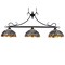 CHLOE Lighting SUNNIVA Dragonfly Tiffany-Style 3 Light Island Pendant 25" Wide